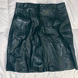 ZARA A LINE PLEATHER MINI SKIRT